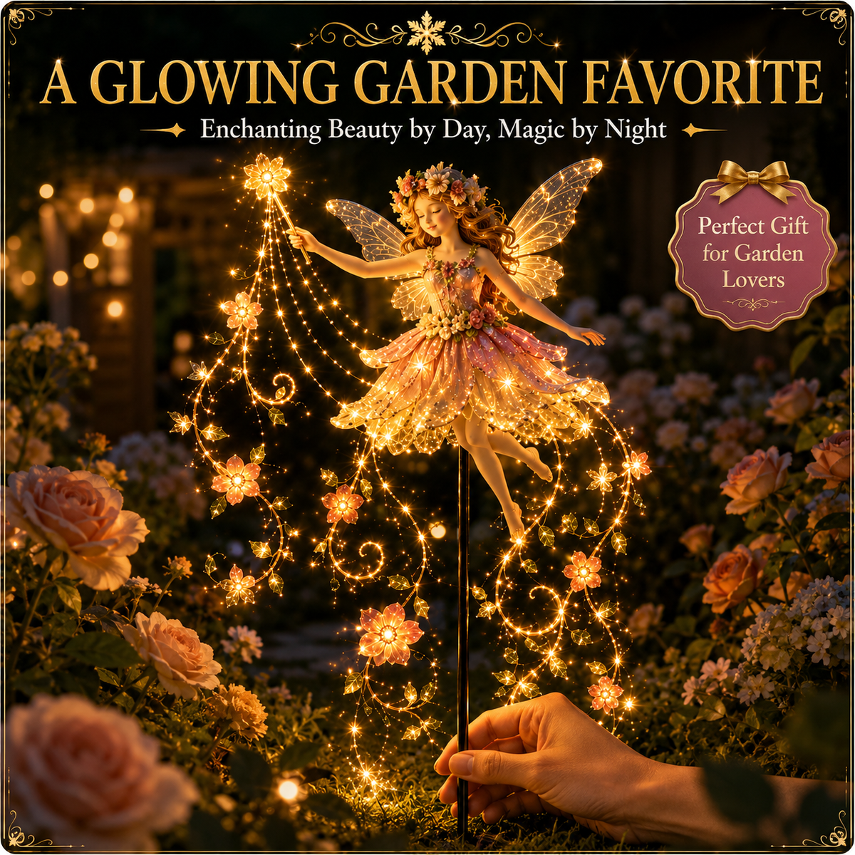 Enchanted Flower Fairy Solar Garden Light – Magical Glowing Outdoor Christmas Yard Decor